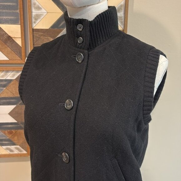 Vintage Ralph Lauren Black Label Wool Angora Cashmere Blend Vest Black size 2 - Picture 5 of 15